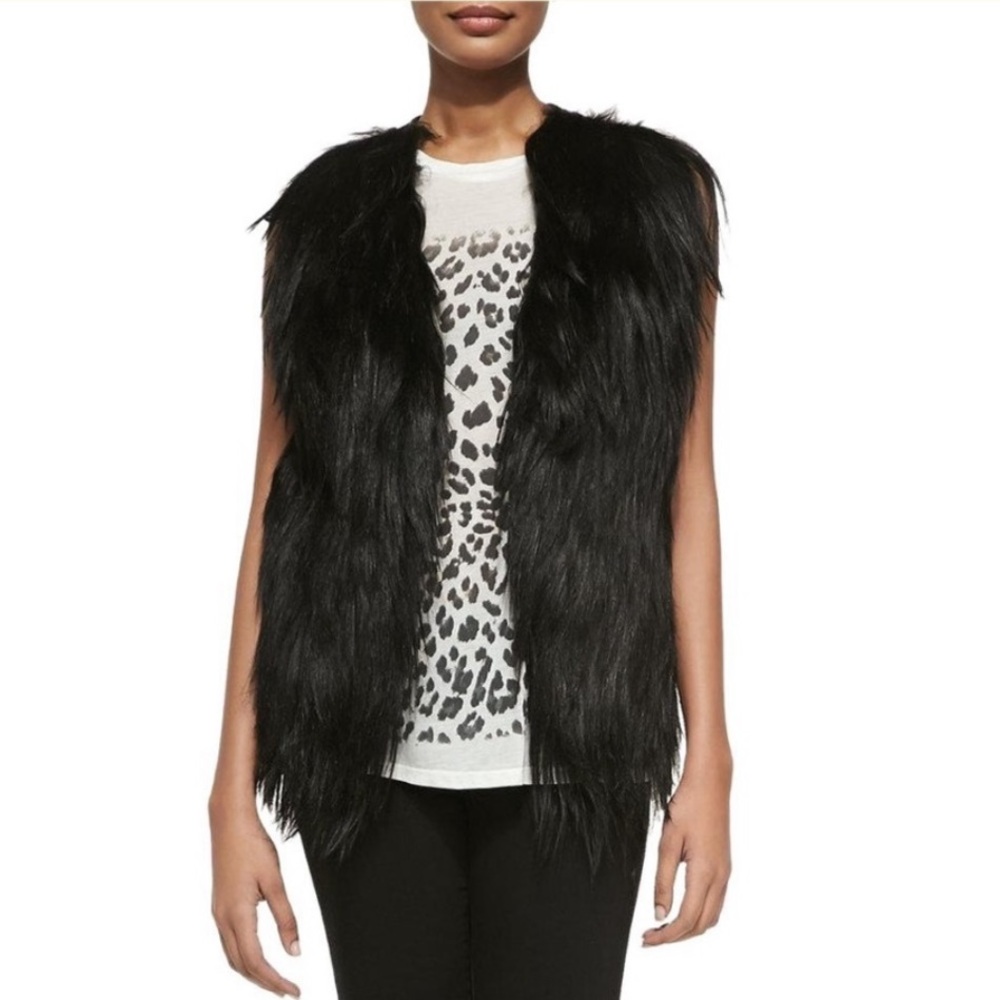 Haute Hippie vest with goat fur